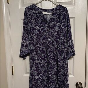 J. Jill Deep Purple Paisley Top